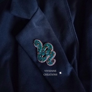 Kígyó bross - ékszer - kitűző és bross - Meska.hu