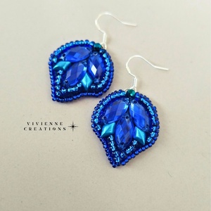 Királykék Nyx fülbevaló - Meska.hu