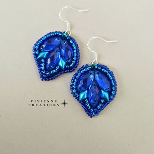 Királykék Nyx fülbevaló - ékszer - fülbevaló - lógó fülbevaló - Meska.hu