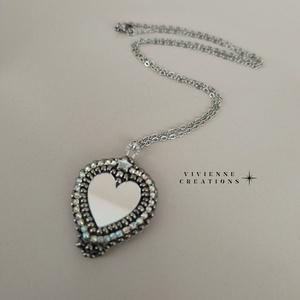 Xénia tükrös nyaklánc - ékszer - nyaklánc - medálos nyaklánc - Meska.hu