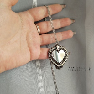 Xénia tükrös nyaklánc - ékszer - nyaklánc - medálos nyaklánc - Meska.hu