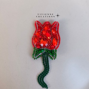 Tulipán bross  - ékszer - kitűző és bross - Meska.hu