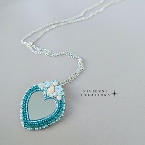 Nadine kék nyaklánc - ékszer - nyaklánc - medálos nyaklánc - Meska.hu