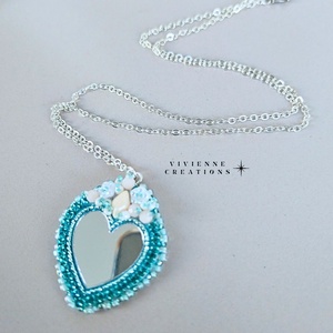 Nadine kék nyaklánc - ékszer - nyaklánc - medálos nyaklánc - Meska.hu