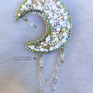 White Moon bross - ékszer - kitűző és bross - Meska.hu