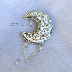 White Moon bross - ékszer - kitűző és bross - Meska.hu