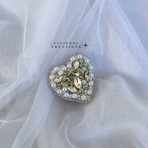 Crystal Heart bross - ékszer - kitűző és bross - Meska.hu