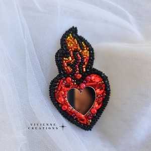 Fire Heart bross - ékszer - kitűző és bross - Meska.hu