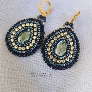 Elegant grey - ékszer - fülbevaló - lógó csepp fülbevaló - Meska.hu