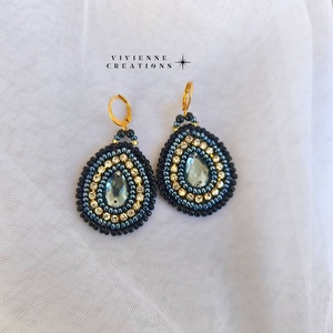 Elegant grey - ékszer - fülbevaló - lógó csepp fülbevaló - Meska.hu