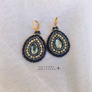 Elegant grey - ékszer - fülbevaló - lógó csepp fülbevaló - Meska.hu