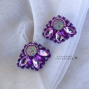 Lilac füli - ékszer - fülbevaló - pötty fülbevaló - Meska.hu