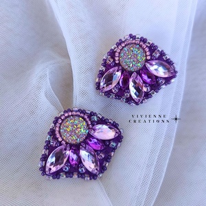 Lilac füli - ékszer - fülbevaló - pötty fülbevaló - Meska.hu