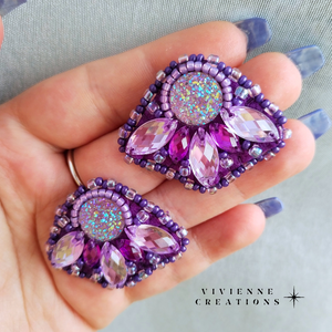 Lilac füli - ékszer - fülbevaló - pötty fülbevaló - Meska.hu