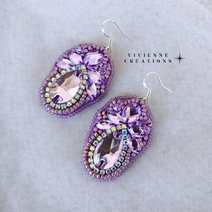 Lavender fülbevaló - Meska.hu