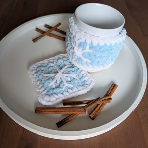 Bögremelegítő + alátét szett, Otthon & Életmód, Konyhafelszerelés, tálalás, Tálalás, Bögre & Csésze, Horgolás, MESKA