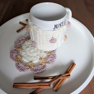 Bögremelegítő + alátét szett, Otthon & Életmód, Konyhafelszerelés, tálalás, Tálalás, Bögre & Csésze, Horgolás, MESKA