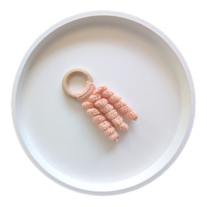 Horgolt baba szett rágóka + cumilánc - baba - mama - baba játékok - cumilánc - Meska.hu