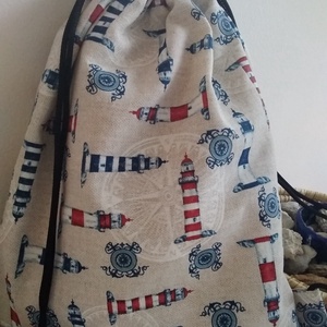 Tengerész mintás tornazsák/hátizsák - táska & tok - hátizsák - tornazsák, gymbag - Meska.hu