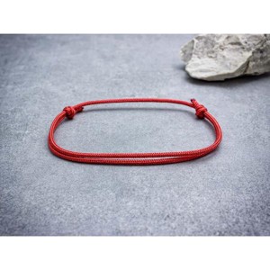 Kabbala védelmező vörös paracord bokalánc - Meska.hu