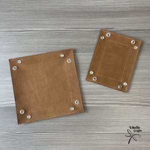 Színes bőr tálca - barna - otthon & életmód - dekoráció - asztal és polc dekoráció - dekorációs tál, tartó - Meska.hu