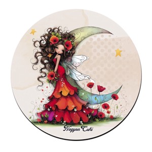 Gyönyörű pipacs tündérlány és a hold bögre alátét, , , MESKA