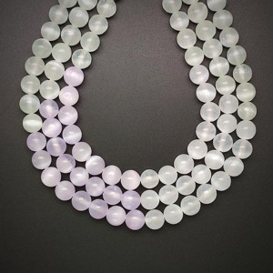 Szelenit szinezett fehér vil zöld lila golyó 8,5mm  ékszerkészítő alapanyag (füzér), Kellékek & szerszámok, Ásvány alapanyag, Ásványfüzér, , MESKA