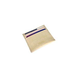 Bézs krokodil mintás bőr kártyatartó - táska & tok - pénztárca & más tok - kártyatartó & irattartó - Meska.hu