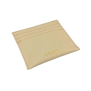 Bézs bőr kártyatartó - táska & tok - pénztárca & más tok - kártyatartó & irattartó - Meska.hu