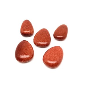 25/30mm Goldstone vörös csepp, Kellékek & szerszámok, Ásvány alapanyag, Marokkő, , MESKA