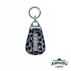 Ezüst - fekete virág mintás csepp alakú swarovski köves kulcstartó H8029 - táska & tok - kulcstartó & táskadísz - kulcstartó - Meska.hu