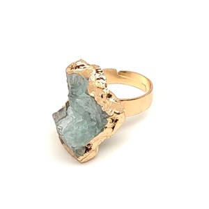 Harmonizáló nyers fluorit állítható gyűrű 15�20mm, Ékszer, Gyűrű, Gyöngyös gyűrű, , MESKA