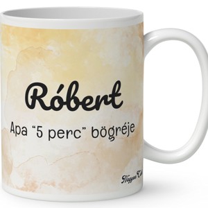 Névvel kérhető - Cuki lajhár Apa és öt gyerek mintás bögre - otthon & életmód - konyhafelszerelés, tálalás - tálalás - bögre & csésze - Meska.hu