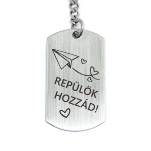Repülök hozzád acél medálos kulcstartó, Táska & Tok, Kulcstartó & Táskadísz, Kulcstartó, , MESKA