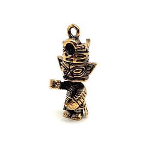 Sárgaréz medál kínai alien figura 4x1,5cm, Ékszer, Nyaklánc, Medál, , MESKA