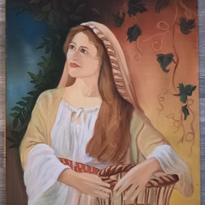Ábránd - keret nélküli olajfestmény, Művészet, Festmény, Olajfestmény, Festészet, MESKA