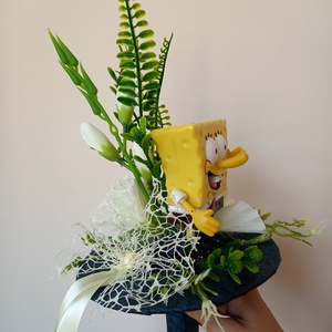 Spongya bob ovis ballagási örökcsokor - otthon & életmód - dekoráció - virágdekoráció - virágok - virágcsokor - Meska.hu