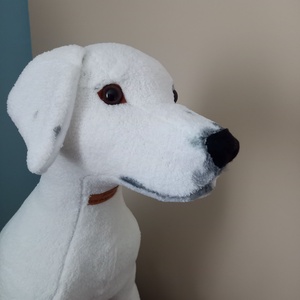 Egyedi plüss kutya XXL Argentin dog, Játék & Sport, Plüssállat & Játékfigura, Kutya, Varrás, Baba-és bábkészítés, MESKA