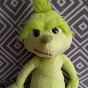 60 cm Grincs jellegű plüss fleece-ből, Karácsony, Karácsonyi lakásdekoráció, Karácsonyi manók, figurák, Varrás, Mindenmás, MESKA