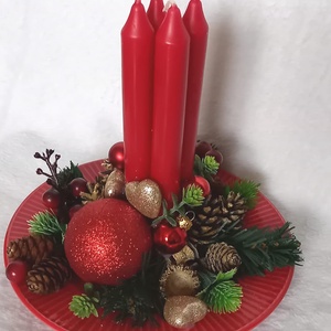 Adventi asztaldísz ünnepi hangulatban - Meska.hu