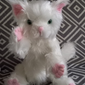 Műszőrme cica plüss mozgatható végtagokkal - játék & sport - plüssállat & játékfigura - cica - Meska.hu