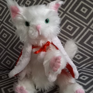 Műszőrme cica plüss mozgatható végtagokkal - játék & sport - plüssállat & játékfigura - cica - Meska.hu