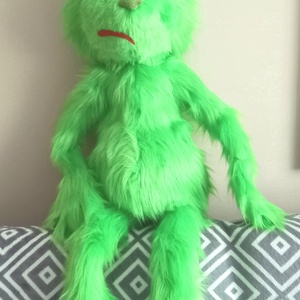 100 cm Grincs jellegű plüss műszőrméből - karácsony - karácsonyi lakásdekoráció - karácsonyi manók, figurák - Meska.hu