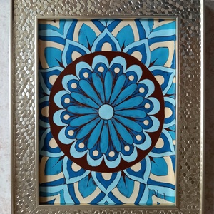 Mandala - tűzzománc kép, Művészet, Festmény, Tűzzománc, Tűzzománc, MESKA