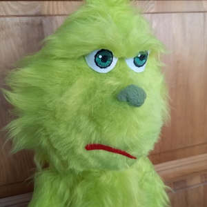 100 cm álló grincs színű lény, Karácsony, Karácsonyi lakásdekoráció, Karácsonyi manók, figurák, Varrás, Mindenmás, MESKA