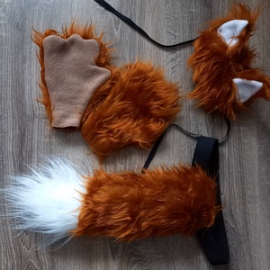 Róka jelmez - magyar kézműves termék műszőrméből - Meska.hu