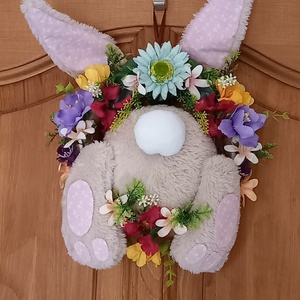 Nyuszipopós ajtódísz kopogtató egyedi rendelésre - Meska.hu