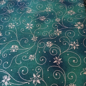 Textil szaloncukor zöld-arany-fehér - karácsony - karácsonyi lakásdekoráció - karácsonyfadíszek - Meska.hu