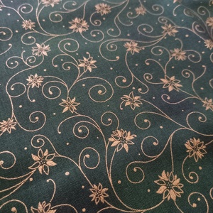 Textil szaloncukor sötétzöld-arany-fehér - karácsony - karácsonyi lakásdekoráció - karácsonyfadíszek - Meska.hu