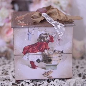 Nosztalgia fűszer és teafiltertartó , , Decoupage, transzfer és szalvétatechnika, MESKA
